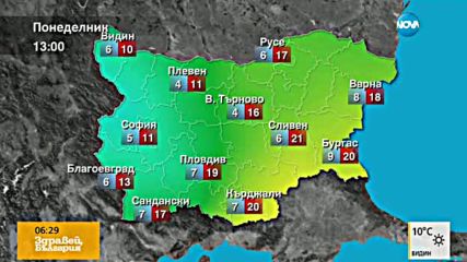 Прогноза за времето (10.10.2016- сутрешна)