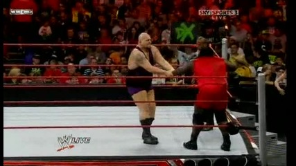 Raw 9/07/09 Mark Henry vs Big Show ( Body Slam match)