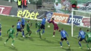 Кабаков спорно отмени гол за Лудогорец срещу Черно море