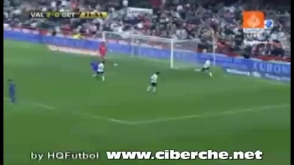 Valencia Cf - Getafe Cf 2 - 0 de David Villa