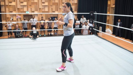 Who had concerns about Shadia Bseiso joining WWE?