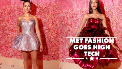 Nina Dobrev & Jordan Dunn wore 3D printed gowns to the Met
