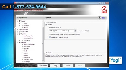 Customize Avira® Antivir Premium on Windows® 7