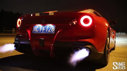 Ferrari F12 Berlinetta w_ Armytrix Titanium Mufflers - Loud Revs and Flames