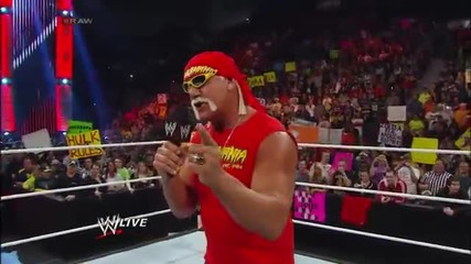 Завръщането на Хълк Хоган ( Ще бъде Водещ на Wrestlemania 30 ) - Wwe Raw 24/2/14
