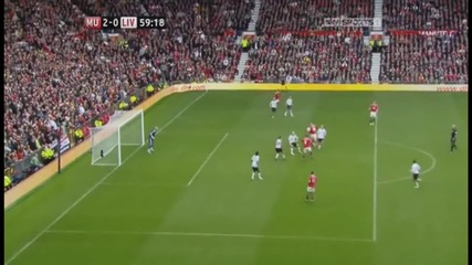 Manchester United 3 - 2 Liverpool Страхотен гол със задна ножица на Димитър Бербатов !