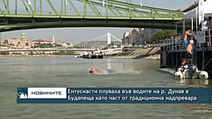 Стотици ентусиасти скачаха във водите на река Дунав от мостовете в Будапеща