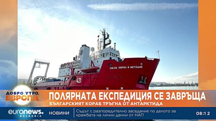 Българският кораб тръгна от Антарктида