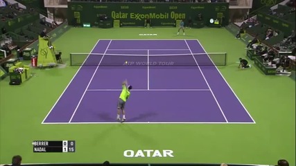 a Mess Of a Shot By Rafael Nadal - Qatar Open 2015