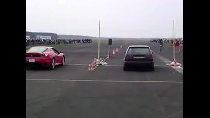 Golf 2 vs. Ferrari F430 
