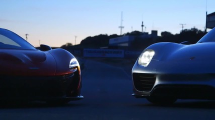 Два титана се срещат: 2015 Mclaren P1 vs. 2015 Porsche 918 Spyder!