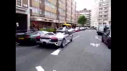 Chrome Lamborghini Murcielago Lp640 Roadster задеяства алармите на спрелите коли по улицата (1)