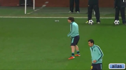 Messi funny moment in training