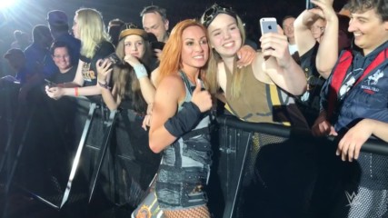 Becky Lynch deals out smiles in Oberhausen