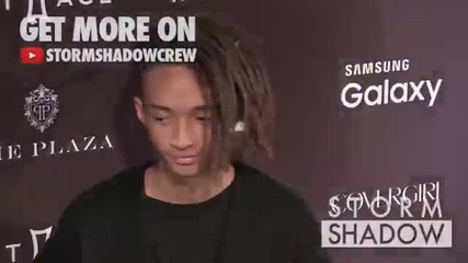 Jaden Smith and Hailey Baldwin at the Harpers Bazaar Icons Party in New York City