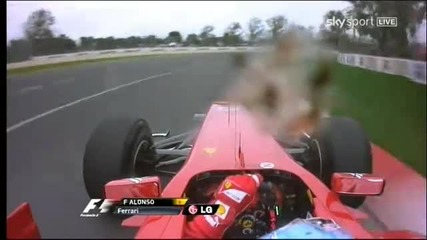 Обиколката на Фернандо Алонсо в Гп На Австралия 2011