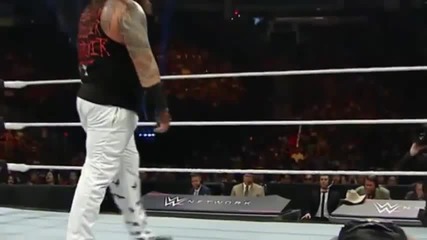 Chris Jericho & Roman Reigns & Dean Ambrose vs The Wyatt Family night of champions 2015