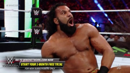 Jeff Hardy's double leg drop hits Jinder Mahal where it hurts: Greatest Royal Rumble (WWE Network Exclusive)