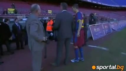 Ибрахим Афелай беше представен официално днес на Камп Ноу
