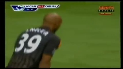 21.08.2010 Уигън 0 - 3 Челси втори гол на Никола Анелка 