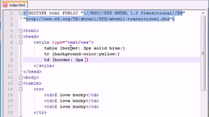 Xhtml and Css Tutorial - 26 - Styling Tables