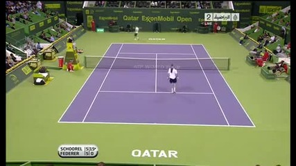 Federer Vs Schoorel Doha - Qatar 2011 