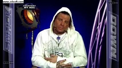 Jeff Hardy speaks about the accident. (friday Night Smackdown - 01 09 09)