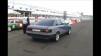 Audi 90 Quattro Turbo vs. Opel Corsa Gsi Drag Race 