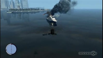 Grand Theft Auto gameplay yacht chopper xbox 360 