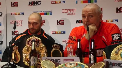 Пресконференцията след мачът между Тайсън Фюри и Владимир Кличко