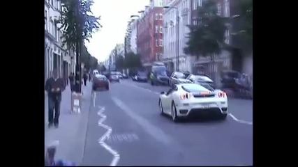 White F430 Downshift! 