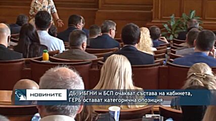 ДБ, ИБГНИ и БСП очакват състава на кабинета, ГЕРБ остават категорична опозиция