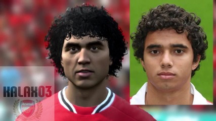 Fifa 12 In-game faces vs reality faces - Man Utd [hd]