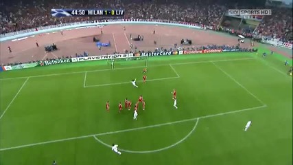 Hd - Uefa Champions League Final 2007 - Ac Milan 2 - 1 Liverpool Fc - Inzaghi 1 - 0 