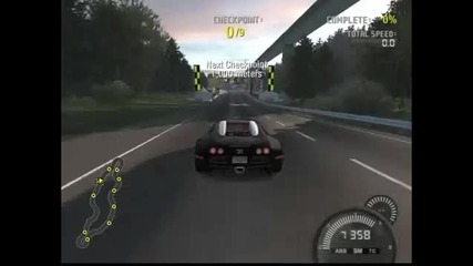 Bugatti Veyron accelerating 0 - 407 Kmh 