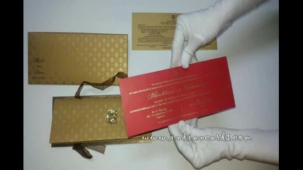 W-4520, Rust Gold, Shimmer Paper, Wedding Cards Indian, Hindu Invitations