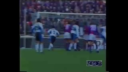 Болония - Аталанта 1996 - Пипо Индзаги с гол 