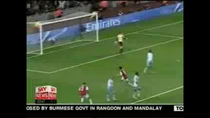 Arsenal 2:0 Newcastle 25sept 2007 (goals)