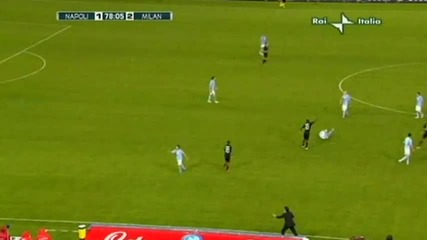 гол на Ezequiel Lavezzi - Napoli - Ac Milan 1 - 2 