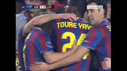 17.03.2010 Барселона 4 - 0 Щутгарт първи гол на Меси