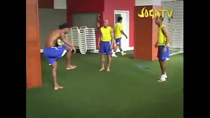 Ronaldinho,  Roberto Carlos and Robinho