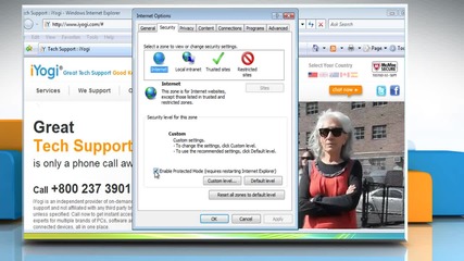 Internet Explorer® 7: How to fix issue with print preview of webpage on Windows® Vista by disabling