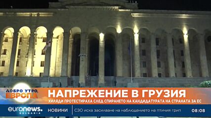 Заради решението за спиране преговорите за членство в ЕС: Сблъсъци в Грузия между протестиращи и пол