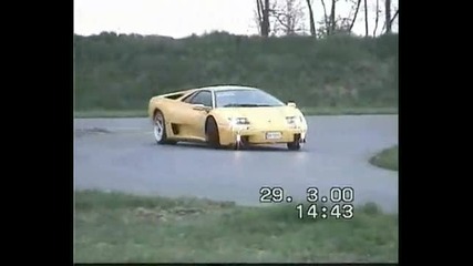 Lamborghini Diablo Drifting on the Test Track