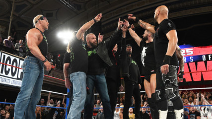 D-Generation X and Scott Hall share a "Too Sweet" moment with The Bálor Club: Raw 25, Jan. 22, 2018