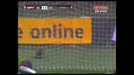 Ac Milan 1 - 1 Genoa ~ David Beckham Goal - Serie A - 28 January