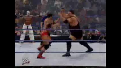 Wwe Armageddon 2005 - Rey Mysterio & Batista [smackdown Tag Team Champions] vs Big Show & Kane [raw
