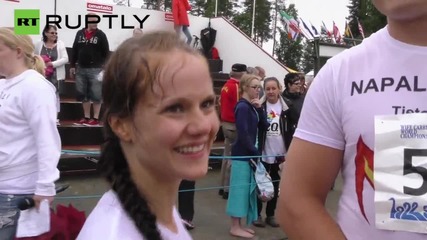 Finland’s 20th Annual Wife Carrying World Championship Highlights
