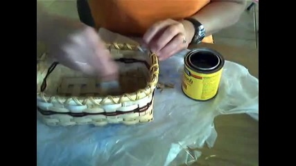 Basket Weaving Video #12 - - Staining Your Basket