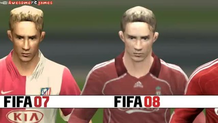 Fernando Torres from Fifa 04 to 13